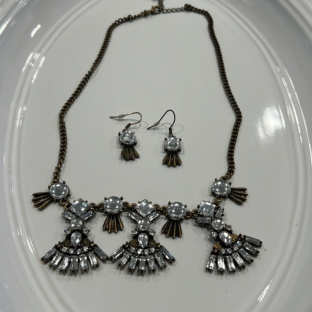 Art Deco Necklace and earring set